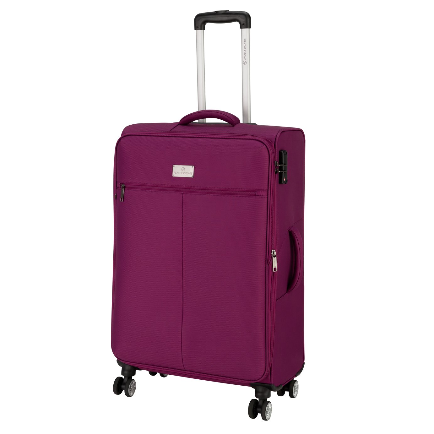 Featherstone 8 Wheel Soft Large Suitcase - Purple