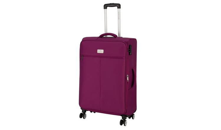 Buy Featherstone 8 Wheel Soft Large Suitcase Purple Argos