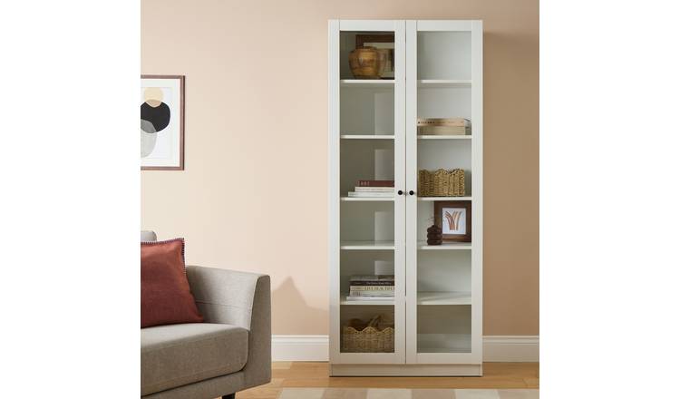 Argos Home Carla 2 Door Display Cabinet - White