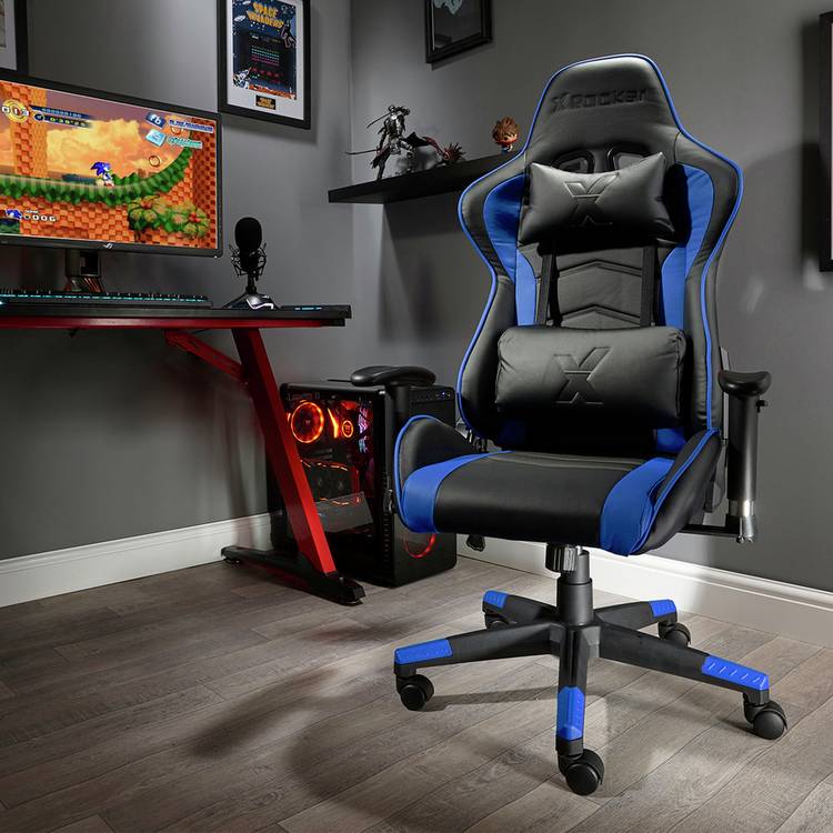 X Rocker Alpha eSports Office Gaming Chair - Blue 0