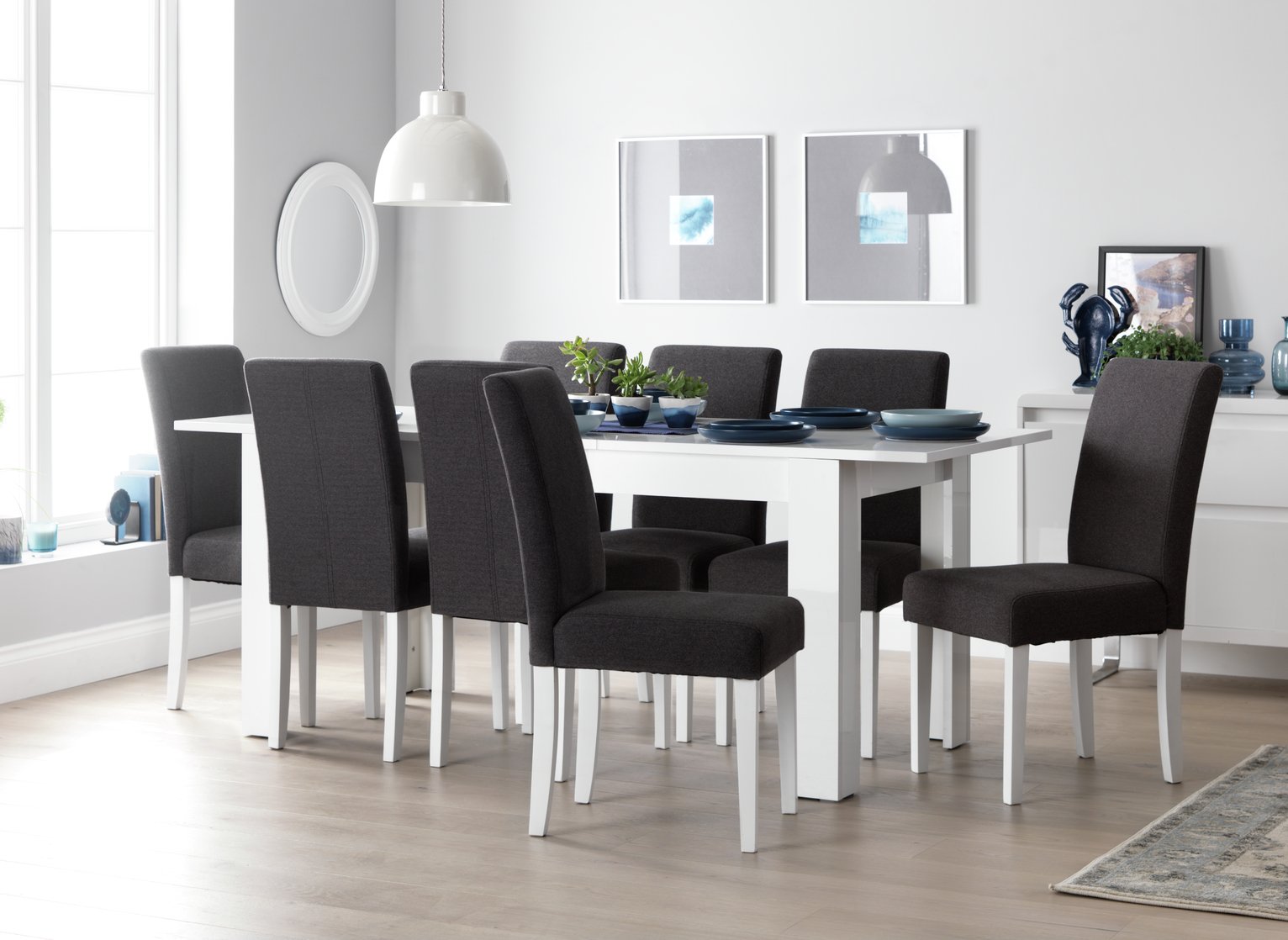 Argos Home Miami Extending Table & 8 Tweed Chairs Review