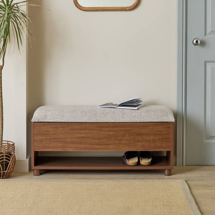 Habitat Saffield Shoe Storage Bench - Walnut 0