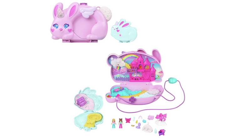 Polly Pocket 2-in-1 Bunny, Fun Wearable Purse Playset 
