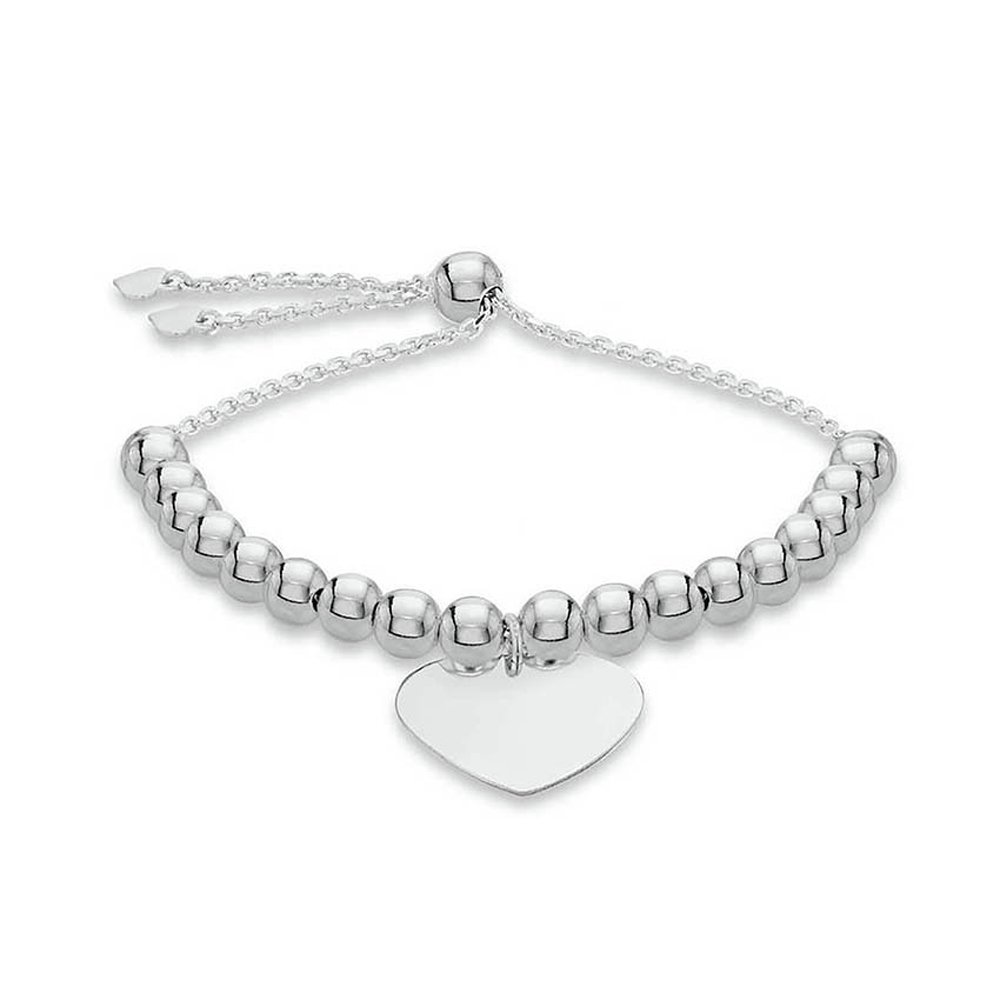 Sterling Silver Personalised Heart Beaded Bracelet Review