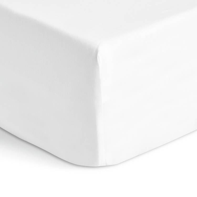 Habitat Cotton Rich 180 TC White Fitted Sheet - Small Double 0