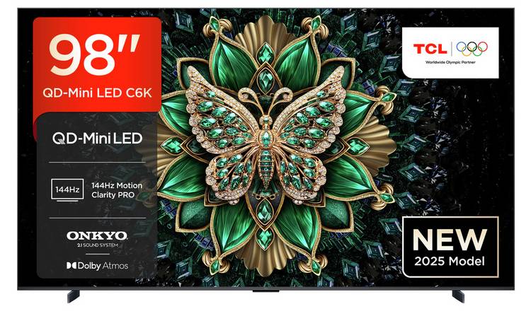 TCL 98 Inch 98C6K Smart 4K UHD HDR Mini LED TV