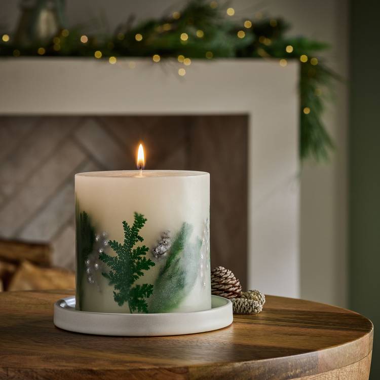 Habitat Inclusion Medium Pillar Candle - Pine and Birchwood 0
