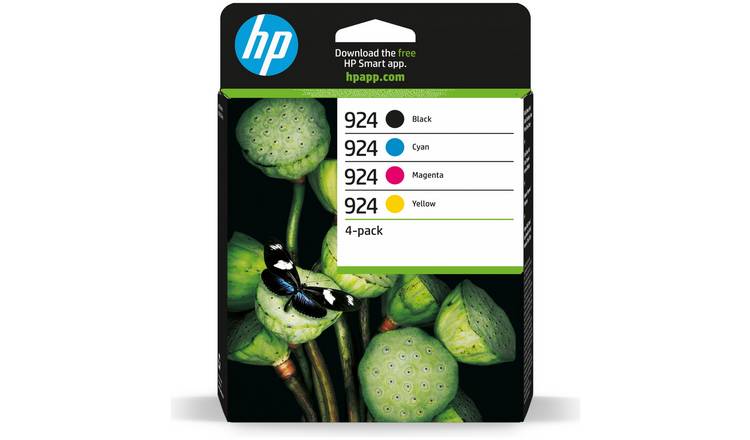 HP 924 Original Ink Cartridge Pack of 4 - Black & Colour