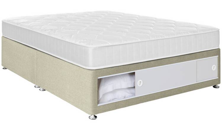 Argos Home Elmdon Small Double End Slide Divan Bed - Natural