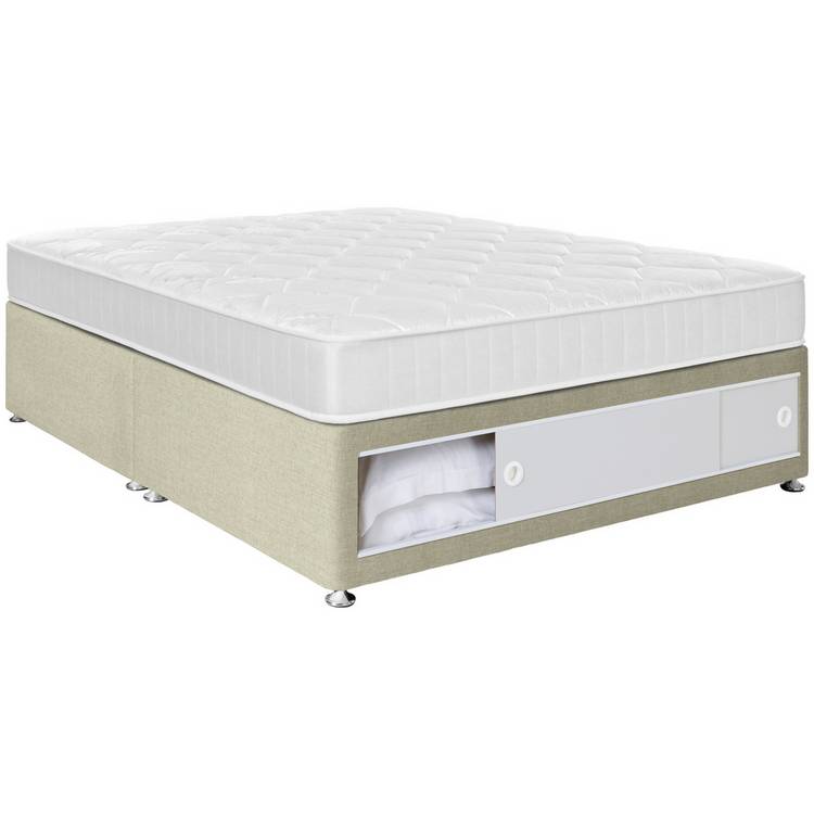 Argos Home Elmdon Small Double End Slide Divan Bed - Natural 0