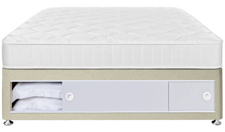 Argos Home Elmdon Small Double End Slide Divan Bed - Natural
