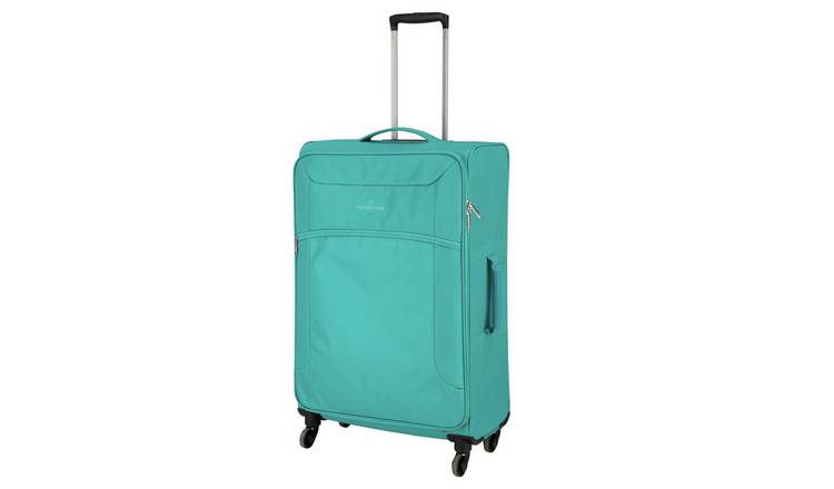 Buy Featherstone 4 Wheel Soft Large Suitcase - Turquoise | Suitcases ...