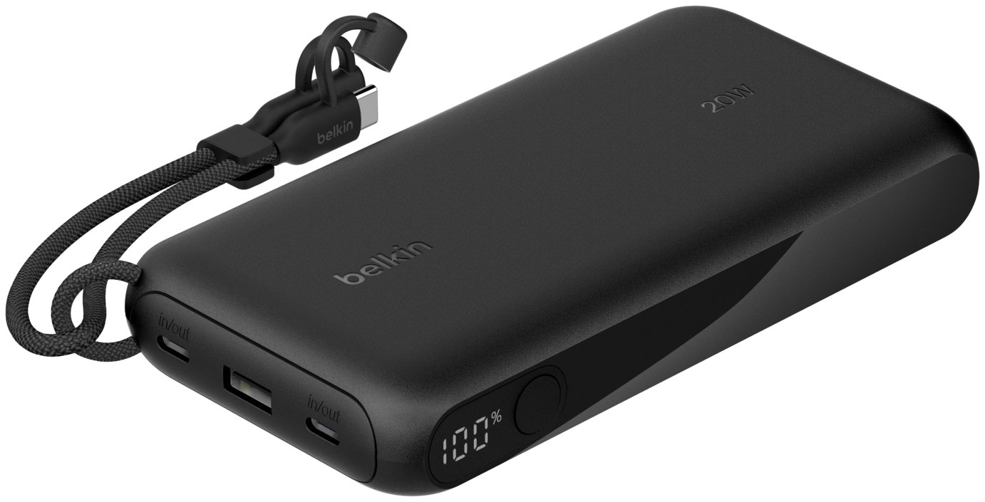 Buy Belkin 20W 20000mAh Portable Power Bank with Display  Black | Computer  cables | Argos