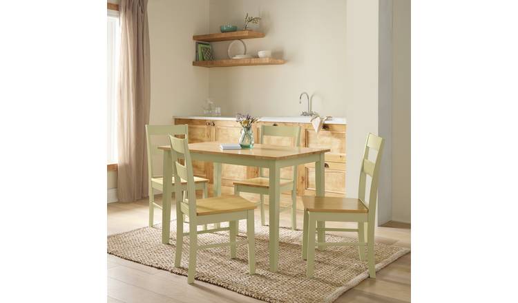 Argos Home Chicago Cream Dining Table & 4 Cream Chairs