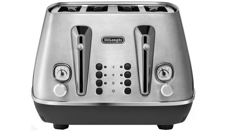 De'Longhi CTI4003.M Distinta Moments 4 Slice Toaster-S/Steel