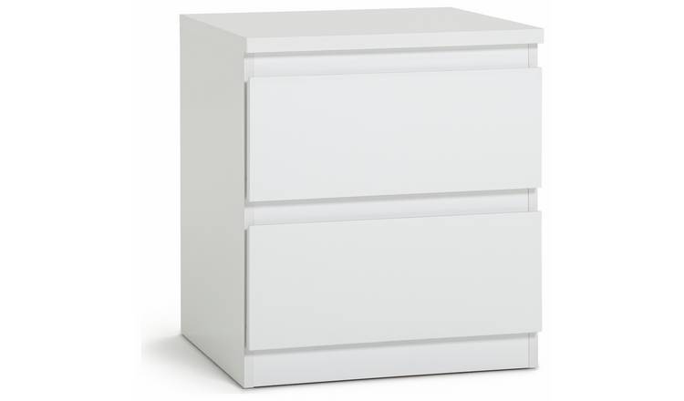 Argos Home Jenson Bedside & 3 Drawer Chest Set - Matte White