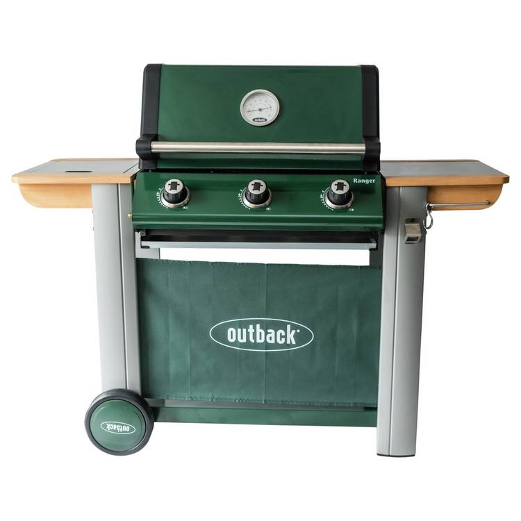 Outback Ranger 3 Burner Gas and Charcoal BBQ 0