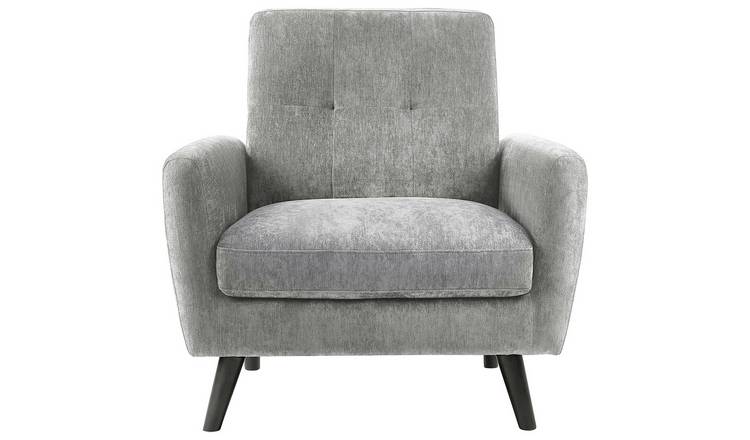 Julian Bowen Monza Velvet Armchair - Grey