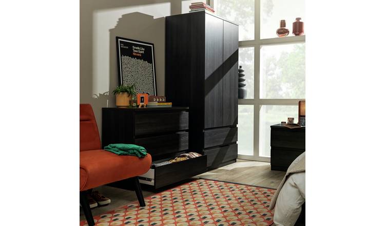 Argos Home Jenson 2 Piece 2 Door Wardrobe Set- Black