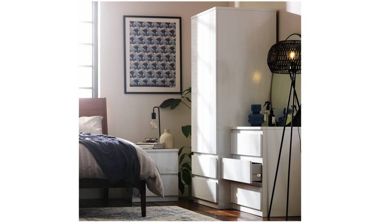 Argos Home Jenson 2 Piece 2 Door Wardrobe Set - Matte White