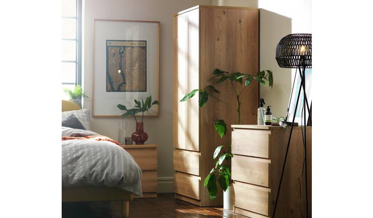 Argos Home Jenson 3 Piece 2 Door Wardrobe Set - Oak