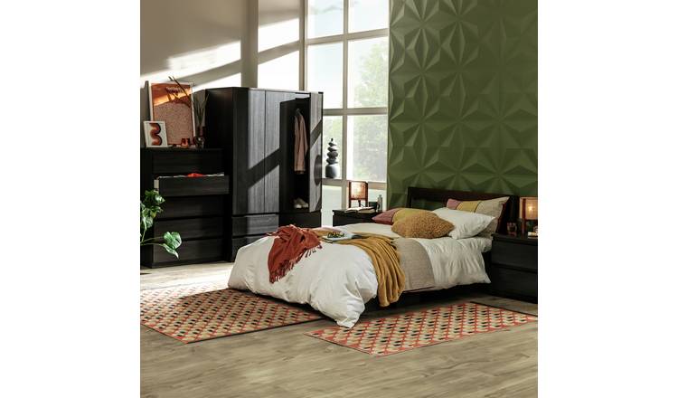 Argos Home Jenson 4 Piece 3 Door Wardrobe Set - Black