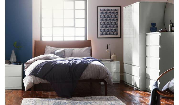 Argos Home Jenson 4 Piece 3 Door Wardrobe Set - Matte White