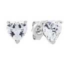 Buy Revere Sterling Silver Heart Cut Cubic Zirconia Earrings | Womens ...