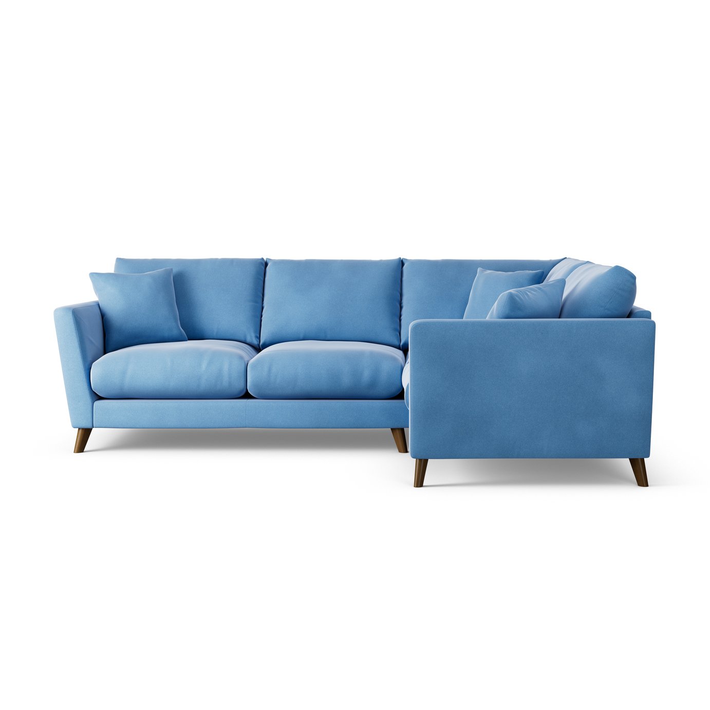 Habitat Lomond Right Hand Corner Sofa - Sky Blue - Dark Leg