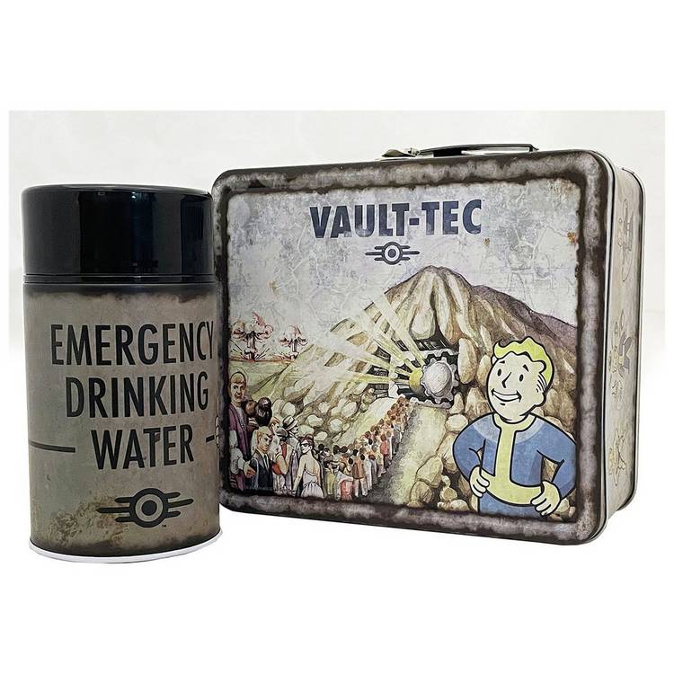 Fallout Weathered Clean Vault-Tec Lunch Box & Flask 0