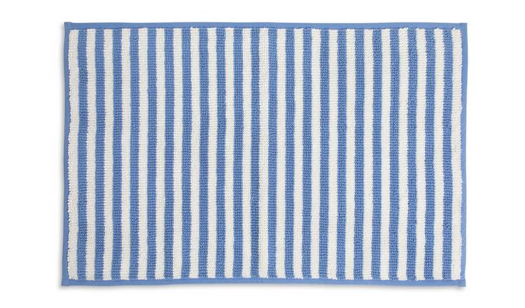 Habitat Blue Stripe Bath Mat