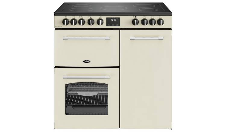 Belling 90cm Double Oven Electric Range Cooker - Cream