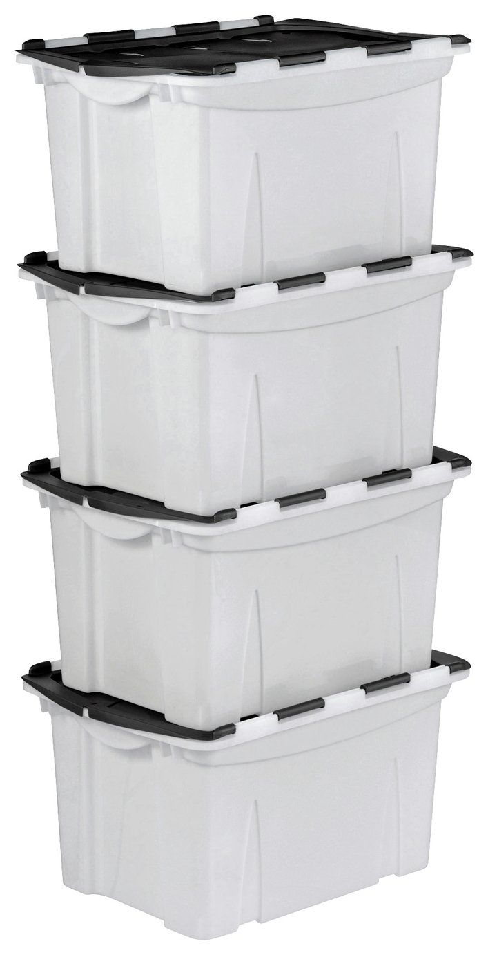 Argos Home 40 Lt Black Crocodile Lid Storage Boxes- Set of 4 Review