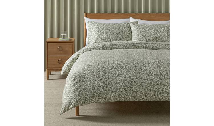Argos Home Floral Print Soft Green Bedding Set - King size