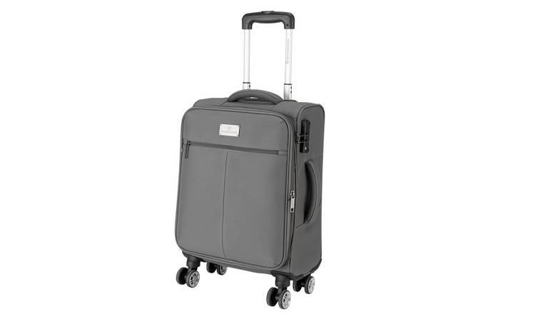 Featherstone 8 Wheel Soft Cabin-Size Suitcase - Grey