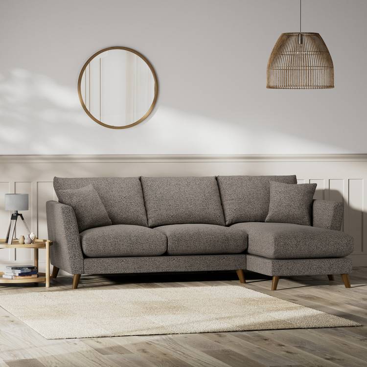 Habitat Lomond Right Hand Corner Sofa - Charcoal - Dark Leg 0