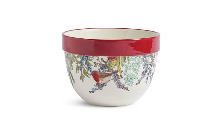 Robin Stoneware Pudding Bowl - Multicoloured