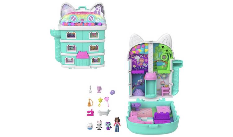Polly Pocket & Gabby's Dollhouse Micro Dolls compact playset