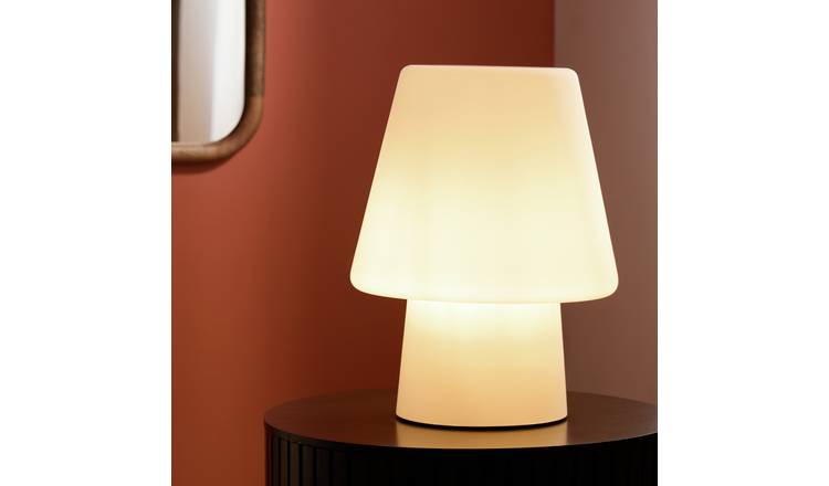 Habitat Flore Glass XL Table Lamp - White