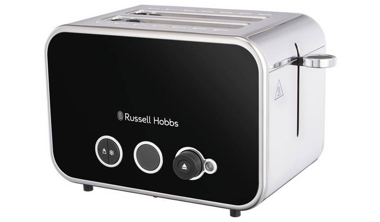 Russell Hobbs Luna 2 Slice Metal Toaster - Black and Silver
