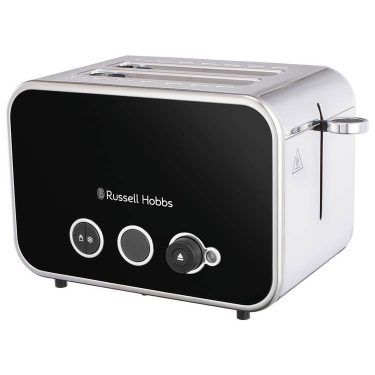 Russell Hobbs Luna 2 Slice Metal Toaster - Black and Silver 0