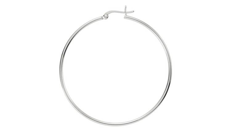 Argos ladies deals silver hoop earrings