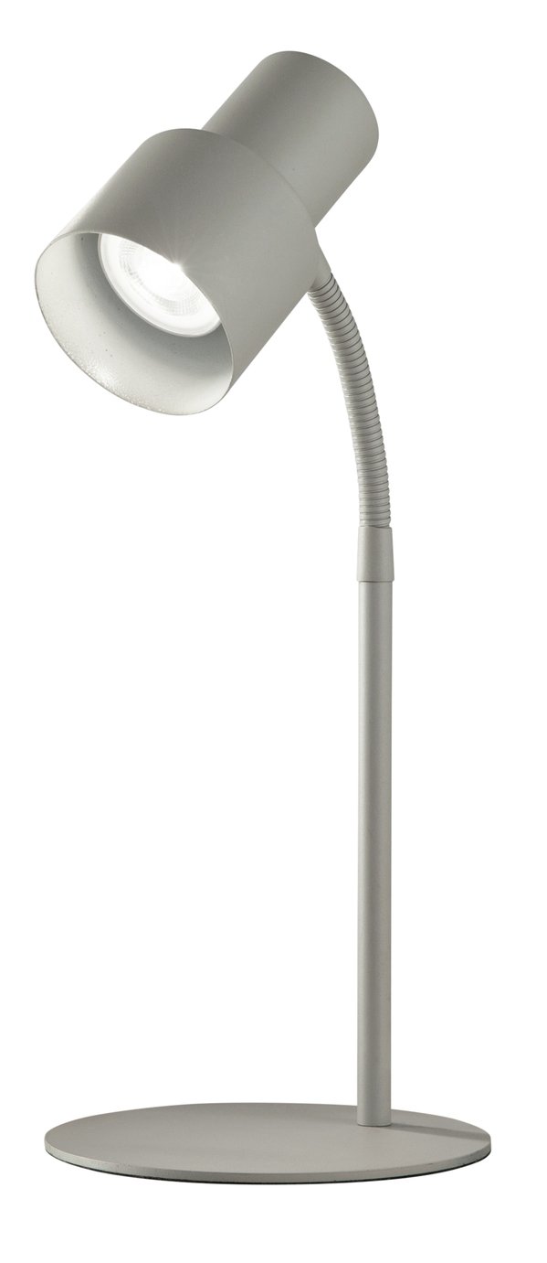 Argos Home Sandy Metal Desk Lamp - Grey