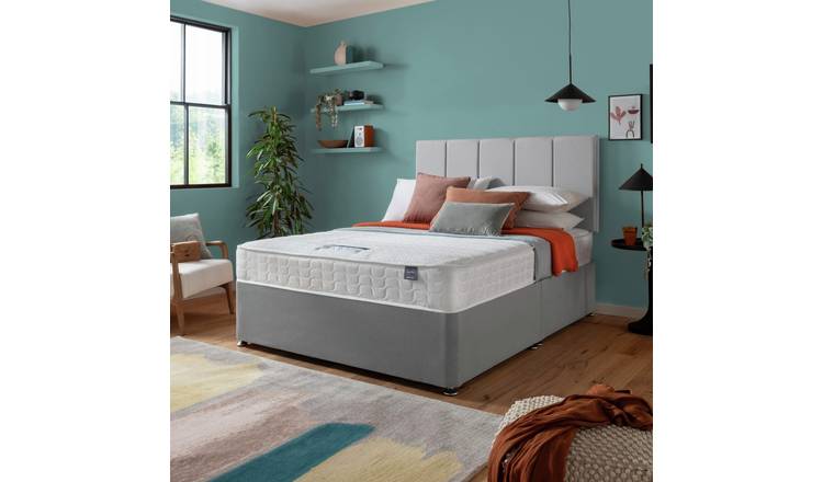 Silentnight Hatfield Double Memory Divan Bed - Grey