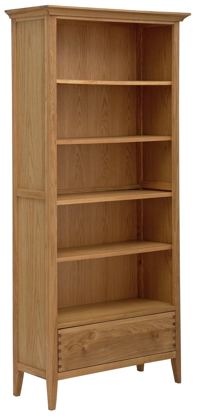 Argos Home Pembridge 5 Shelf Solid Wood Bookcase -Oak Veneer