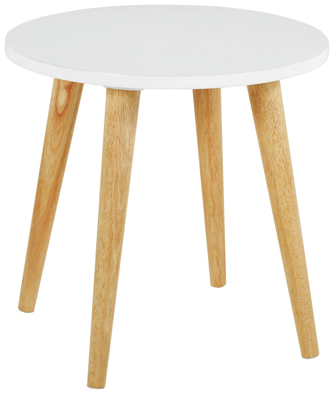 Habitat Clover Solid Wood Side Table - White