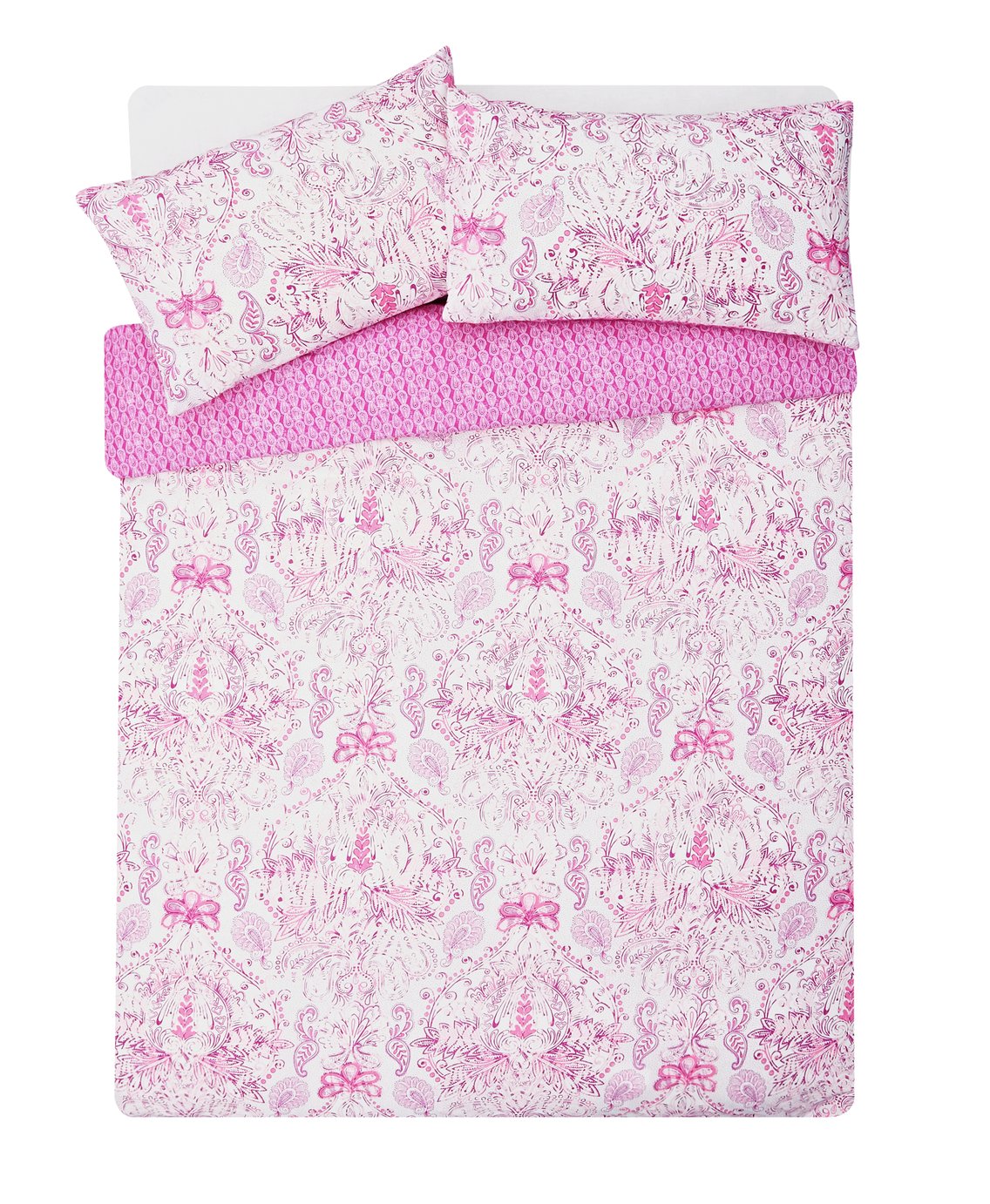 Argos Home Pink Paisley Bedding Set - Double