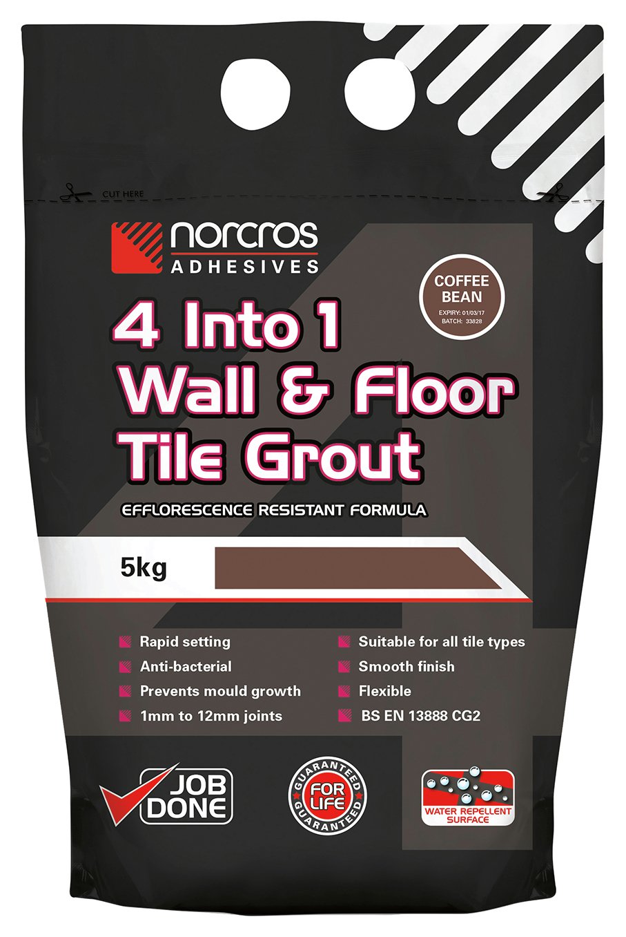 Norcros 4 in 1 Coffee Bean Tile Grout - 5kg