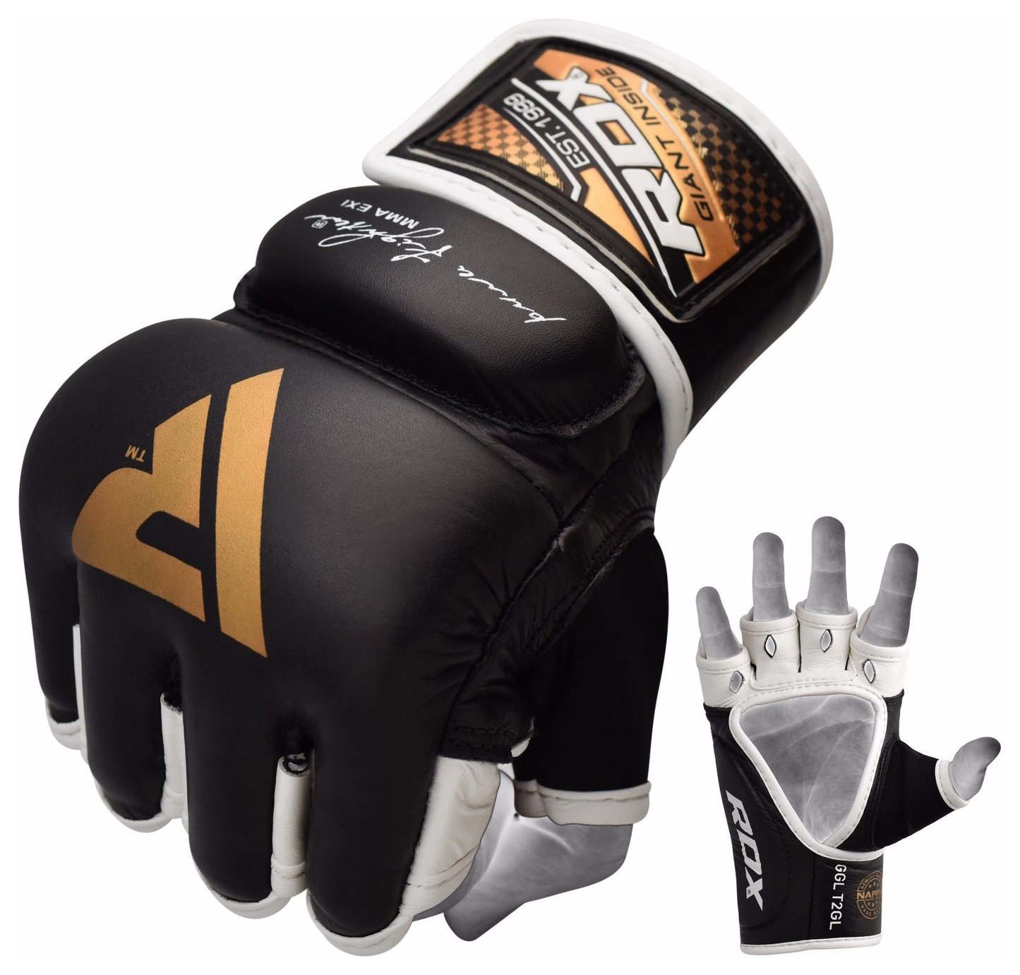 RDX Medium/Large MMA Gloves - Black