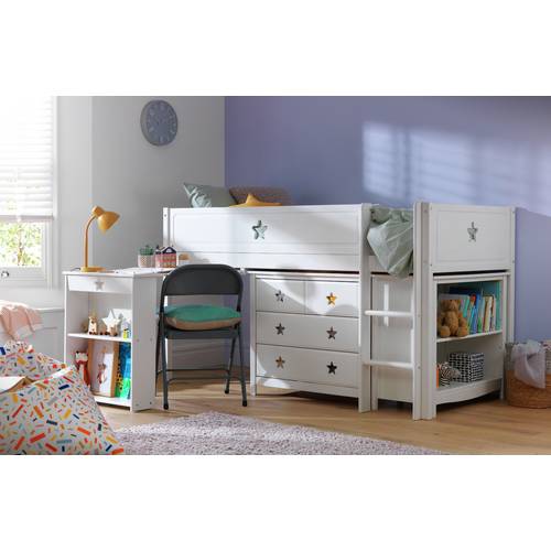 Buy Argos Home Stars White Mid Sleeper Bed Drws Desk